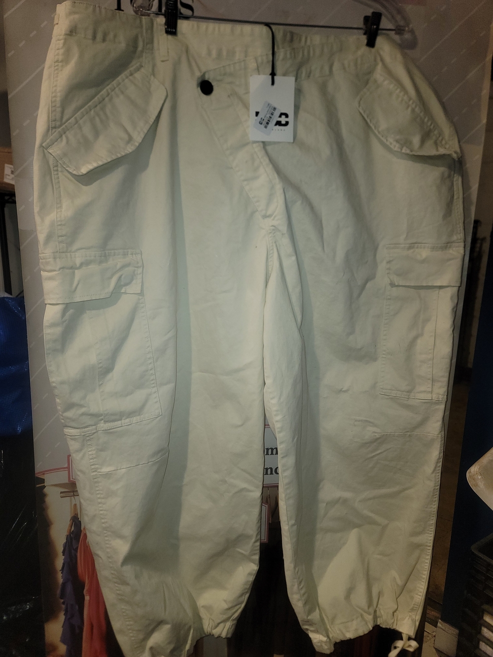 KBB by Kahlana Men's Off-White Cargo Joggers with Utility Pockets